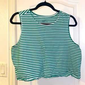 Green stripped top